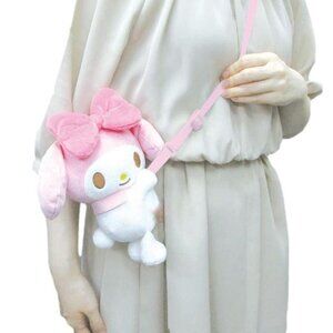 SALE !!Sanrio Bunny  My Melody Soft Plush Shoulder/Crossbody Small Coin Pochette